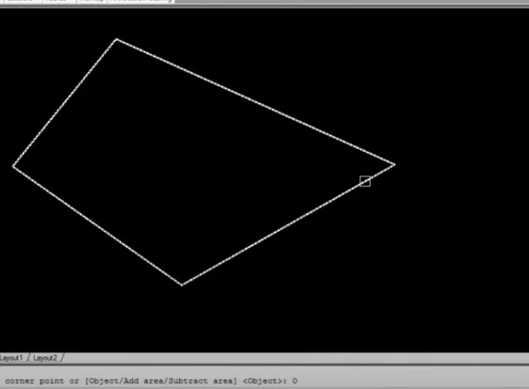 Hình ảnh: Lệnh tính diện tích trong Autocad bằng lệnh QAREA